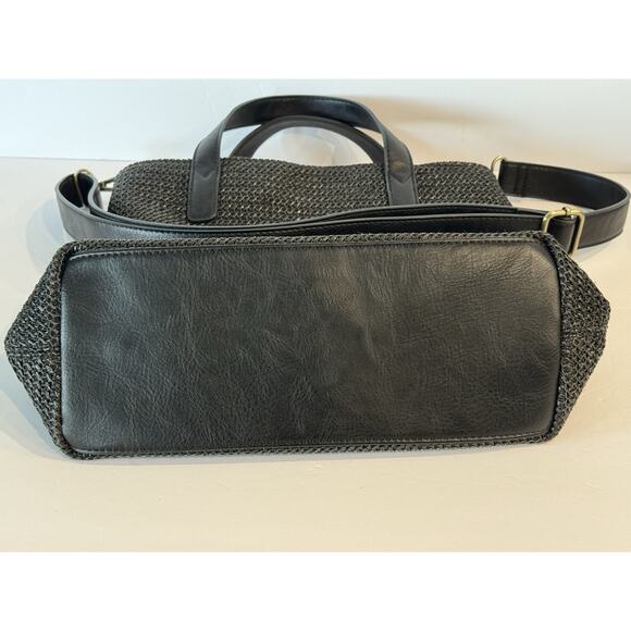 Joy Susan Black Straw Crossbody Tote Bag - Picture 11 of 11